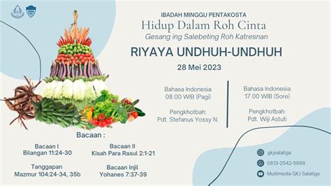 Ibadah Minggu Pentakosta GKJ Salatiga 28 Mei 2023 YouTube