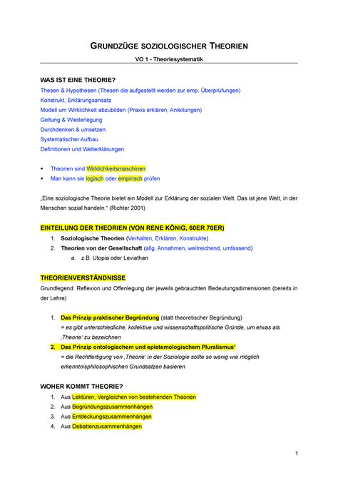 ZSFG Grundzüge soziologischer Theorien STEOP Soziologie Uni Wien