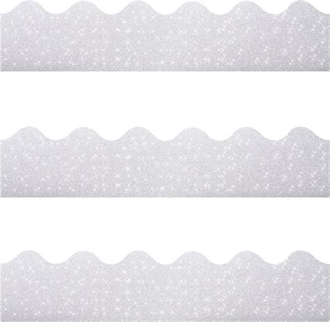 Amazon 54 Feet Bulletin Board Borders Shine Glitter Scalloped