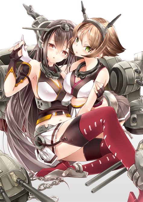 218 Kantai Collection Mutsu Kancolle Nagato Kancolle Thighhighs