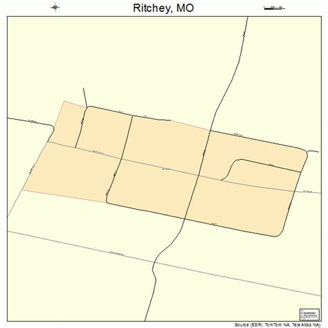 Ritchey Missouri Street Map 2962030