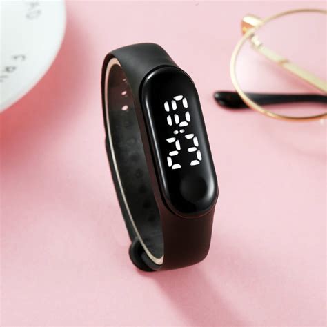 30m Waterproof Touch Screen Led Bracelet Watch Luminous Transparent Men