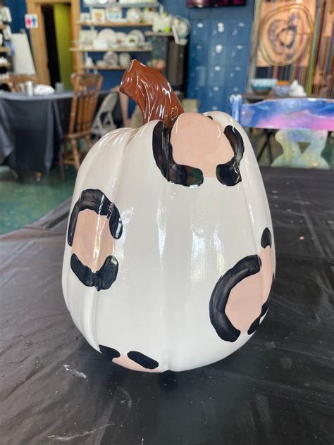 Large Cheetah Print Pumpkin Etsy