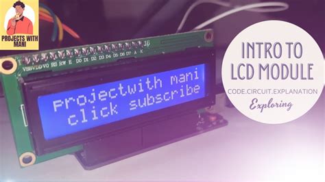 How To Interface 16x2 Lcd Display With Arduino Lcd Display Tutorial 1 Projectswithmani