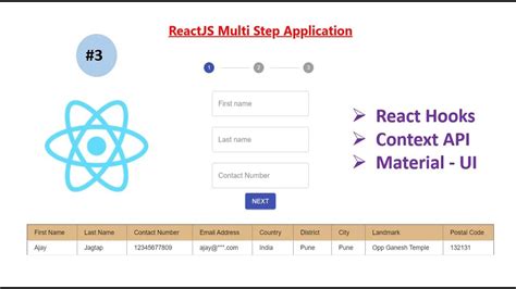 How To Build ReactJS Multi Step Form APP 3 Hooks UseState