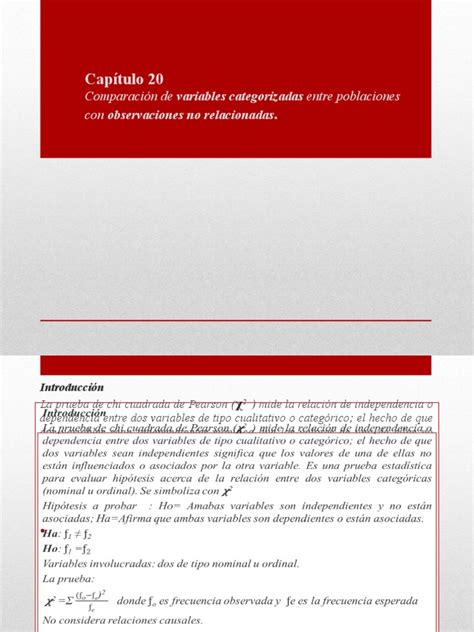 PDF Estadistica Inferencial Cap 20 Comparacion De Variables