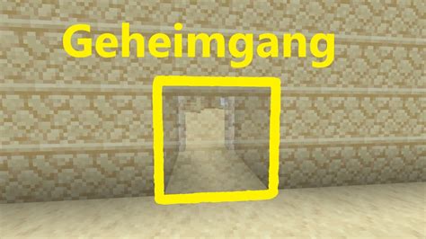 Tutorial Geheimt R In Minecraft Youtube