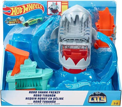 Conjunto Pista De Percurso Hot Wheels Robô Tubarão Color Shifters Mattel Pistas Magazine Luiza