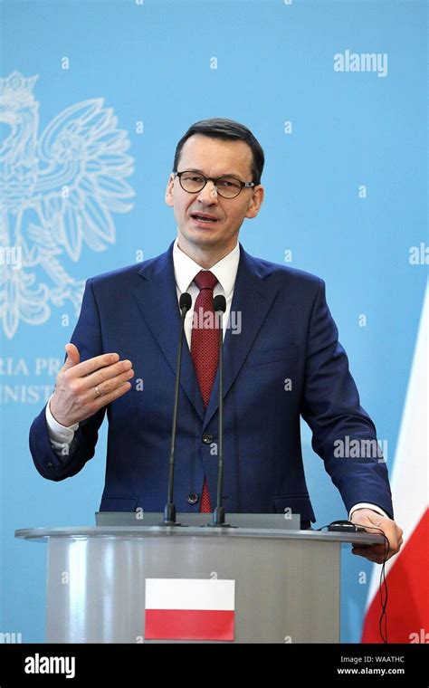 Pictured Prime Minister Of Poland Mateusz Morawiecki Stock Photo Alamy