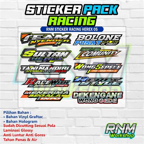 Jual Sticker Racing Sticker Herex Viral Shopee Indonesia