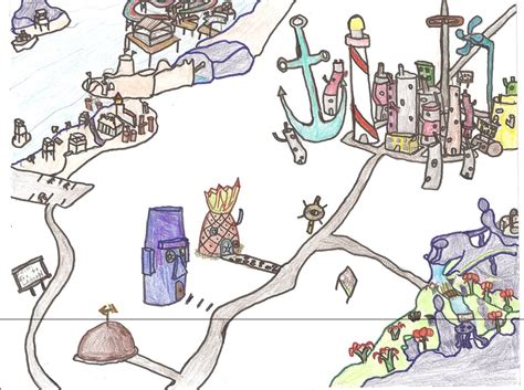 Bikini Bottom City Map