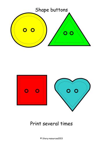 Shape Buttons To Match Compare Maths Eyfs Teaching Resources