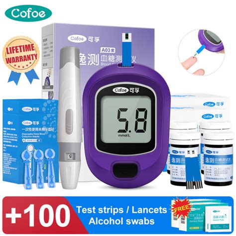 Cofoe Yice Blood Sugar Monitor Full Set With S Test Strips S