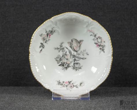 A Rosenthal Classic Rose Sanssouci Grey Rose Fruit Or Dessert Bowl