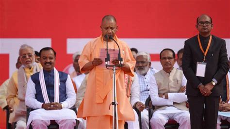 Yogi Adityanath Takes Oath As Uttar Pradesh Chief Minister For Second Term With 52 Member Team