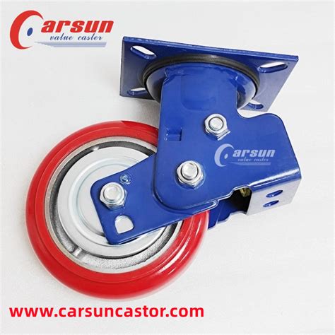 China Spring Loaded Shock Absorbing Caster Inch Iron Core