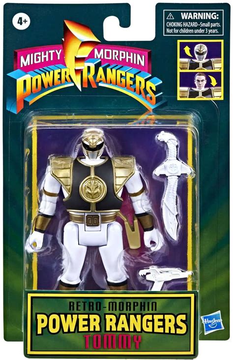 Power Rangers Mighty Morphin Retro Morphin Tommy Action Figure White