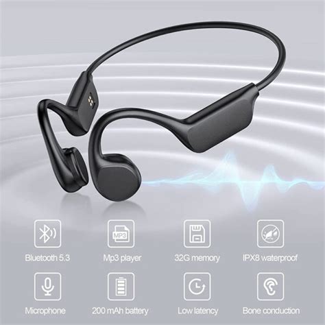 StormBuds Open Ear Headphones Bone Conduction Technology 32GB Memory