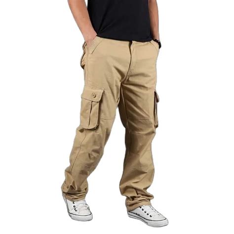 Trendy Loose Baggy Cargo Pants Men Casual Cotton Pants With Multi