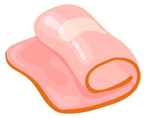 Ic Ne De Dessin Anim De Tranche De Jambon Produit De D Licatesse De