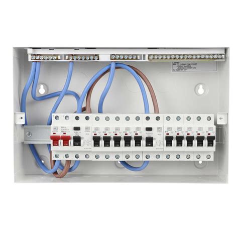 MK Sentry 10 Way Flexible Dual 63A Type A RCD Metal Clad Consumer Unit