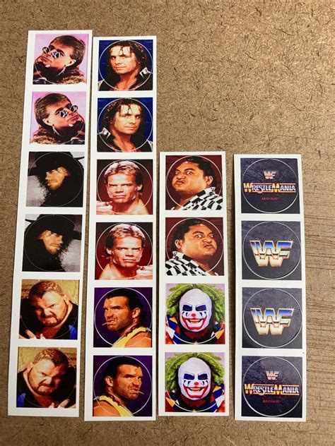 Wwf Wrestlefest Superstars Wrestlemania Arcade Button Sticker Decal