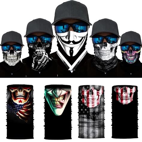 Anime Skull Seamless Balaclava Magic Scarf Headwear Sports Neck Gaiter