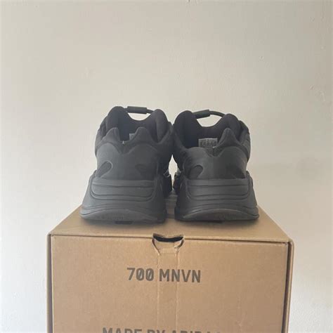 YEEZY 700 MNVN TRIPLE BLACK SIZE 5.5 WORN A FAIR... - Depop