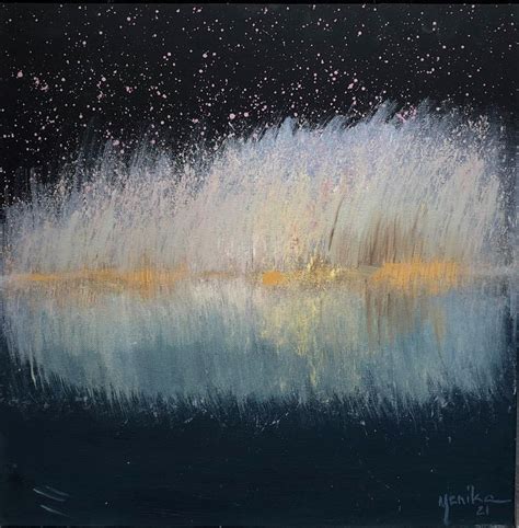 Night By The Lake Janika Turu Oil On Canvas X Cm