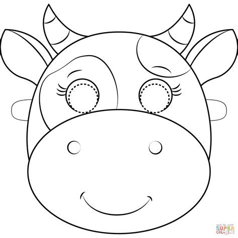 Animal Mask Coloring Pages
