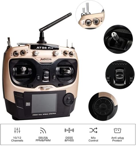 Radiolink AT9S Pro 2 4GHz 10 12CH TX With DSSS FHSS RX Modell Hobby