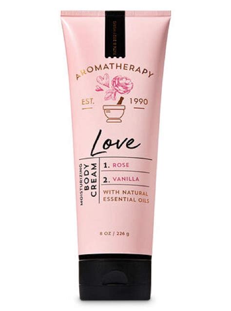 Bath And Body Works Aromatherapy Love Rose Vanilla Body Cream 8 Ounce