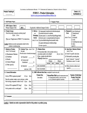 Fillable Online Arb Ca Arb Primary Category Code Form Fax Email Print