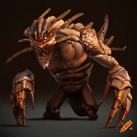 Crab Man With Scorpion Tail Rpg Game Enemy In High Detail On Craiyon