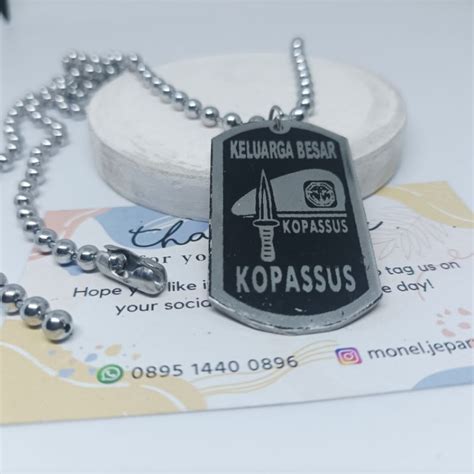 Jual Kalung Logo Keluarga Besar KOPASSUS Stainless Asli Shopee