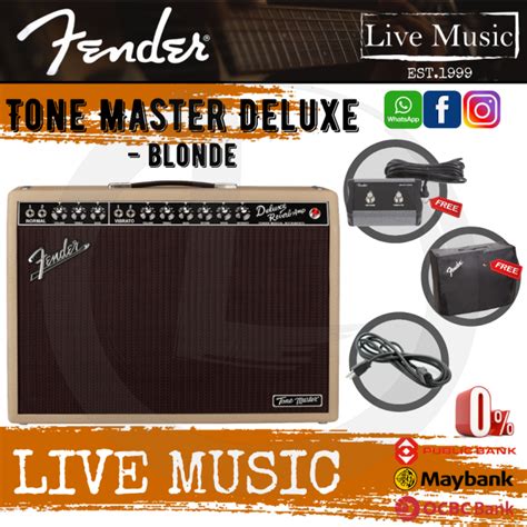 Fender Tone Master Deluxe Reverb Guitar Amplifier Blonde Lazada