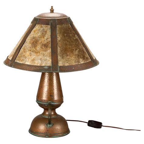 Bronze Arts And Crafts Table Lamp With Mica Inserts By Silver Crest For Sale At 1stdibs