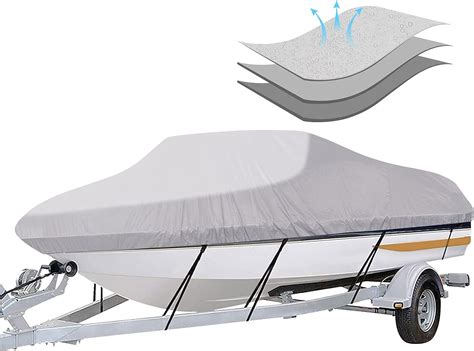 Amazon ICOVER Trailerable Boat Cover 16 18 5 Fits V Hull Fish