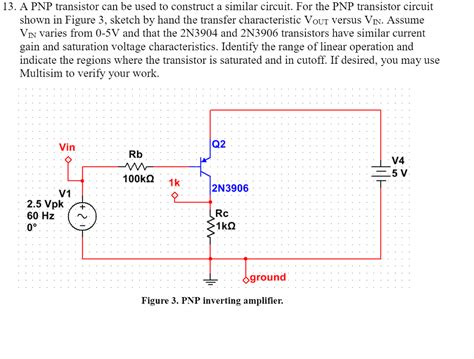 Solved A Pnp Transistor Can Be Used To Construct A Similar Chegg