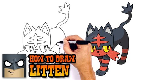 How To Draw Litten Pokemon Youtube