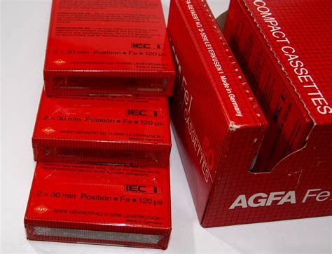 Nos Agfa Fe I Ferrocolor Hd Type I Blank Cassette Tape X Pcs