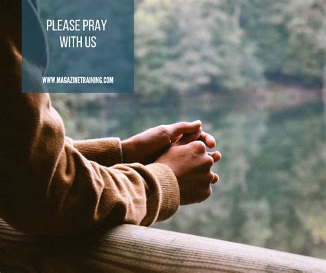 Please pray with us - Magazine Training International