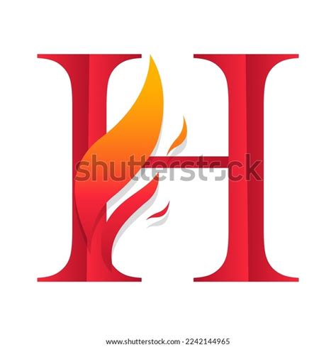 Fire Letter H Initial Logo Design Stock Vector (Royalty Free) 2242144965 | Shutterstock