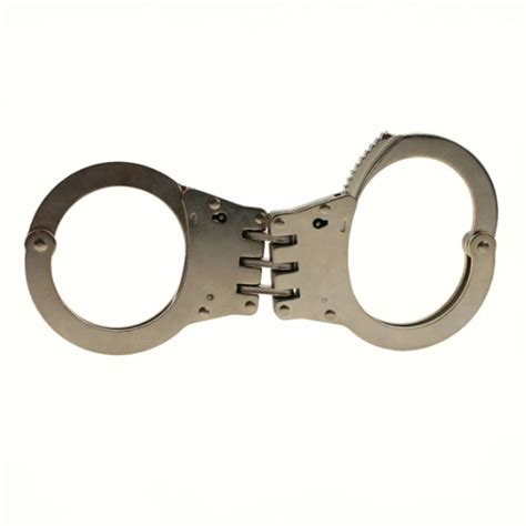 Police Riot Control Nickel Plated Carbon Steel Handcuffs Silver