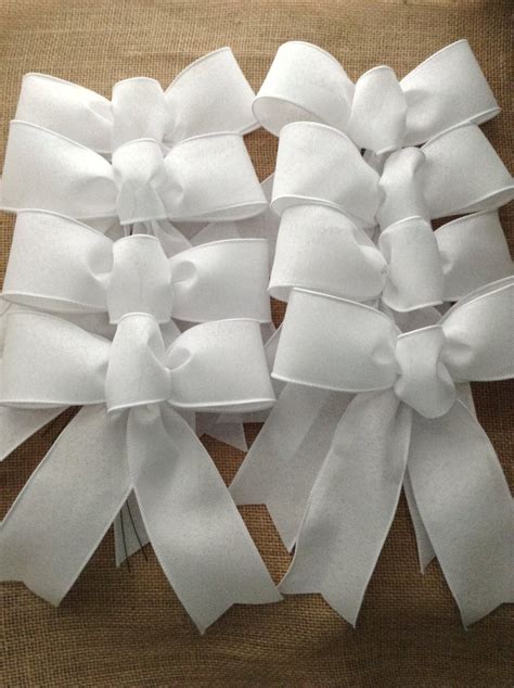 White Decorative Bows Wedding White Bows White Custom Bows Etsy