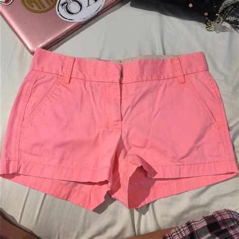 Pink Jcrew Chino Shorts