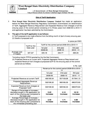 Fillable Online West Bengal State Electricity Distribution Company Fax