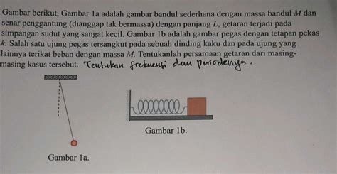 Gambar Berikut Gambar 1a Adalah Gambar Bandul Studyx