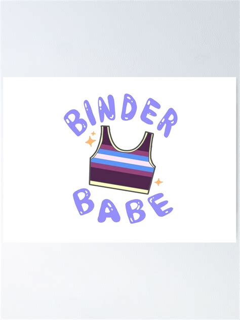 Póster Binder Babe Bandera de género no conforme versión de fondo