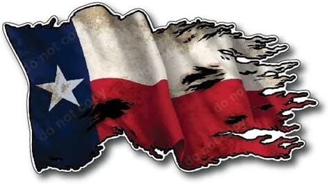 Texas State Flag Tattered Decal Sticker Vinyl Car Truck Bumper Gift 3M